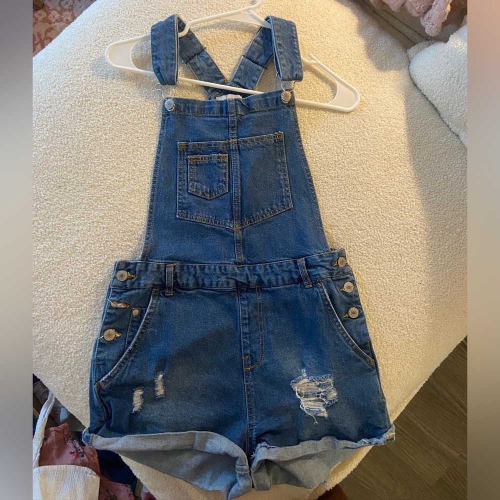 Denim Shorts Overalls